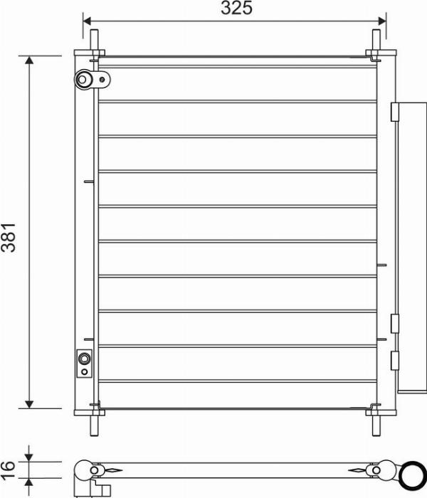 VALEO 814222 - Конденсатор, кондиціонер autocars.com.ua