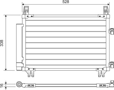 Valeo 814223 - Конденсатор, кондиціонер autocars.com.ua