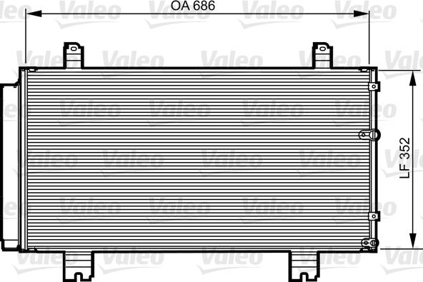 VALEO 814226 - Конденсатор, кондиціонер autocars.com.ua