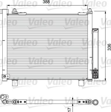 Valeo 814229 - Конденсатор, кондиціонер autocars.com.ua