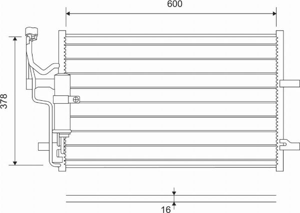 VALEO 814265 - Конденсатор, кондиціонер autocars.com.ua