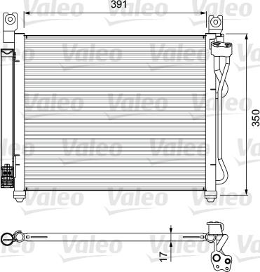 Valeo 814299 - Конденсатор, кондиціонер autocars.com.ua