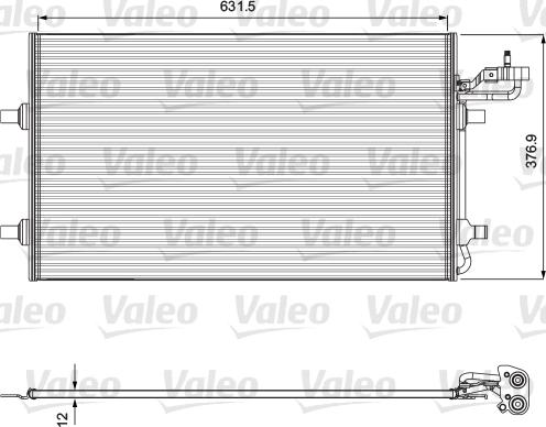 Valeo 814323 - Конденсатор, кондиціонер autocars.com.ua