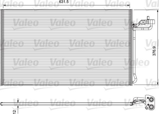 Valeo 814325 - Конденсатор, кондиціонер autocars.com.ua