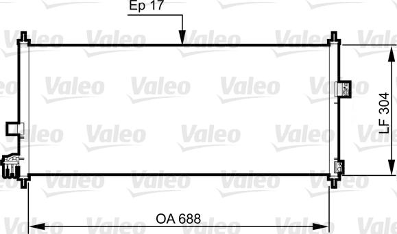 Valeo 814328 - Конденсатор кондиционера avtokuzovplus.com.ua