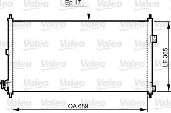 Valeo 814331 - Конденсатор, кондиціонер autocars.com.ua