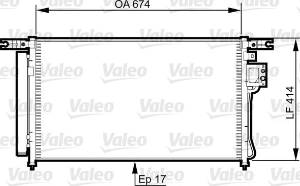 Valeo 814353 - Конденсатор, кондиціонер autocars.com.ua