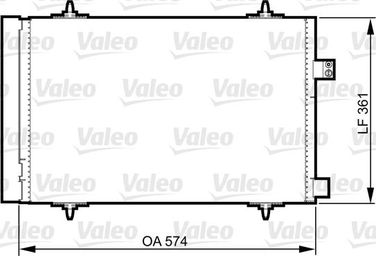 Valeo 814363 - Конденсатор, кондиціонер autocars.com.ua
