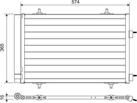 Valeo 814365 - Конденсатор кондиционера avtokuzovplus.com.ua