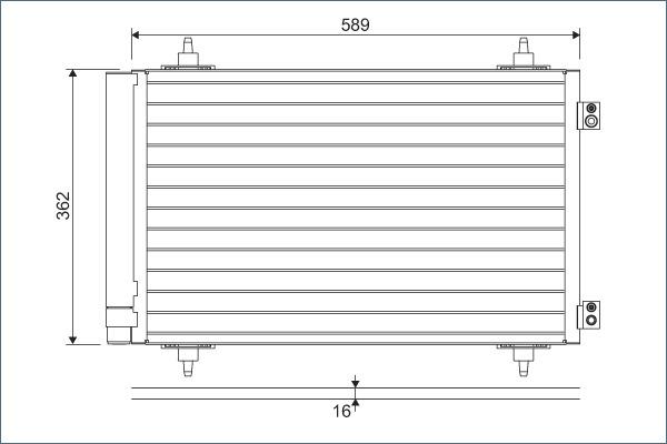 Valeo 814366 - Конденсатор кондиционера avtokuzovplus.com.ua