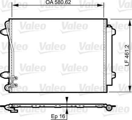 Valeo 814369 - Конденсатор кондиционера avtokuzovplus.com.ua