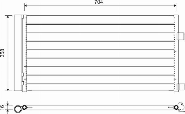 VALEO 814378 - Конденсатор, кондиціонер autocars.com.ua