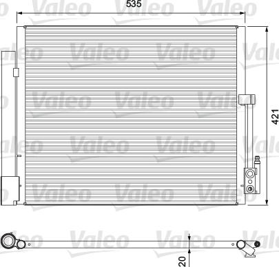 Valeo 814382 - Конденсатор, кондиціонер autocars.com.ua