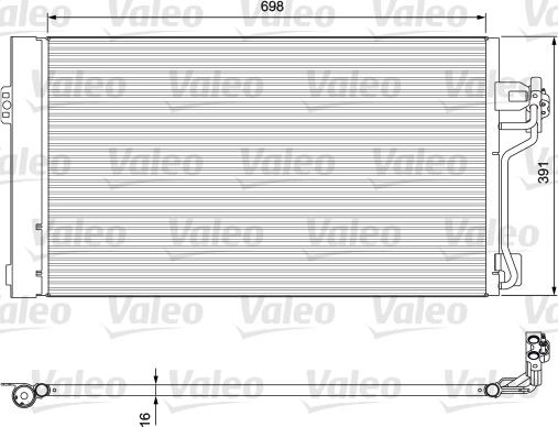 Valeo 814391 - Конденсатор, кондиціонер autocars.com.ua