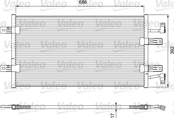 Valeo 814398 - Конденсатор, кондиціонер autocars.com.ua