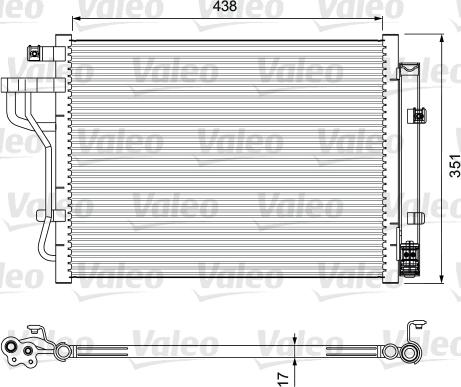 Valeo 814399 - Конденсатор, кондиціонер autocars.com.ua
