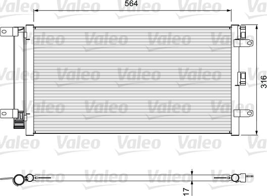 Valeo 814401 - Конденсатор, кондиціонер autocars.com.ua