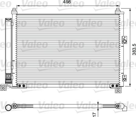 Valeo 814403 - Конденсатор, кондиціонер autocars.com.ua