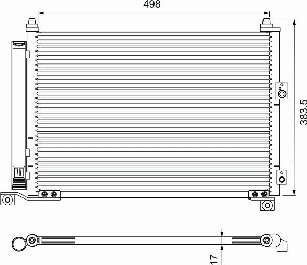 VALEO 814403 - Конденсатор, кондиціонер autocars.com.ua