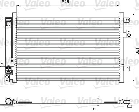 Valeo 814405 - Конденсатор, кондиціонер autocars.com.ua