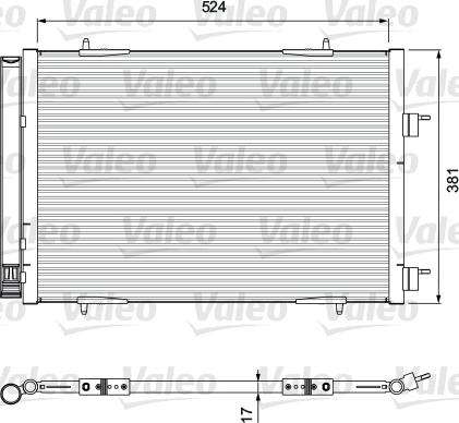 Valeo 814406 - Конденсатор, кондиціонер autocars.com.ua