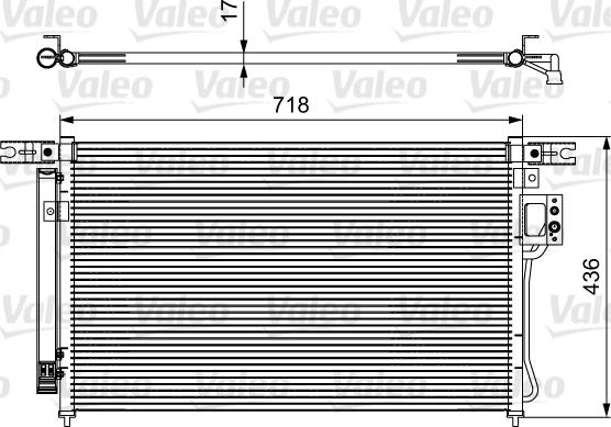 Valeo 814425 - Конденсатор, кондиціонер autocars.com.ua