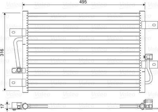 VALEO 814426 - Конденсатор, кондиціонер autocars.com.ua