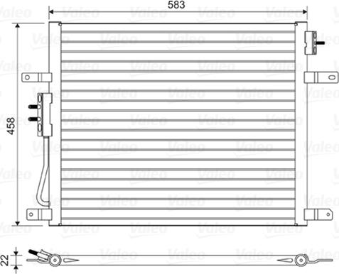 Valeo 814443 - Конденсатор, кондиціонер autocars.com.ua