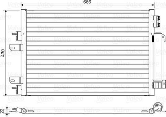 VALEO 814446 - Конденсатор, кондиціонер autocars.com.ua