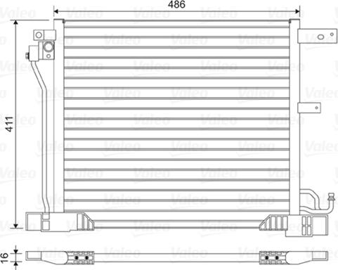 Valeo 814454 - Конденсатор кондиционера avtokuzovplus.com.ua