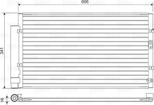 VALEO 814458 - Конденсатор, кондиціонер autocars.com.ua