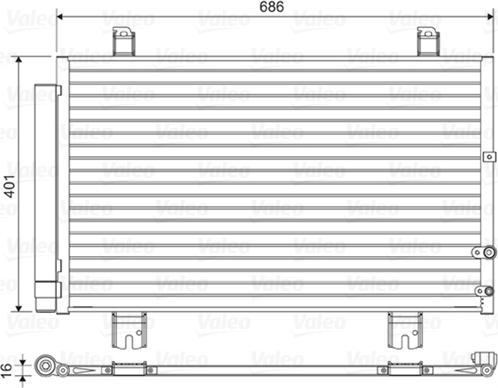 VALEO 814460 - Конденсатор, кондиціонер autocars.com.ua