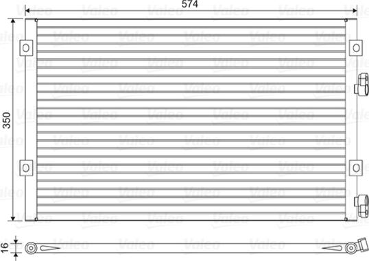 VALEO 814487 - Конденсатор, кондиціонер autocars.com.ua