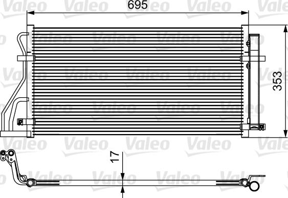 Valeo 814488 - Конденсатор, кондиціонер autocars.com.ua