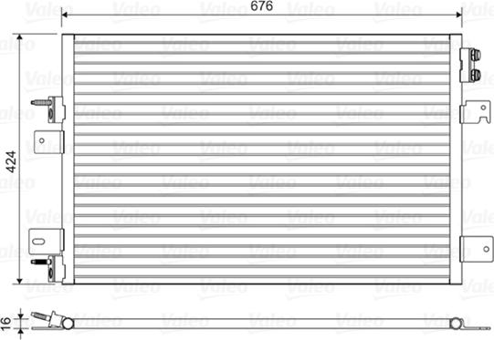 VALEO 814492 - Конденсатор, кондиціонер autocars.com.ua