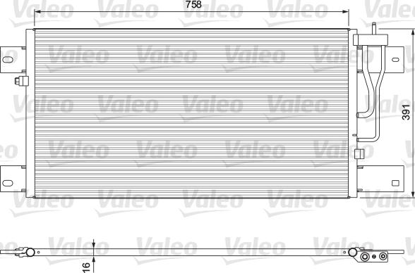 VALEO 815064 - Конденсатор, кондиціонер autocars.com.ua