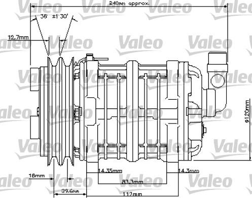 Valeo 815800 - Компресор, кондиціонер autocars.com.ua