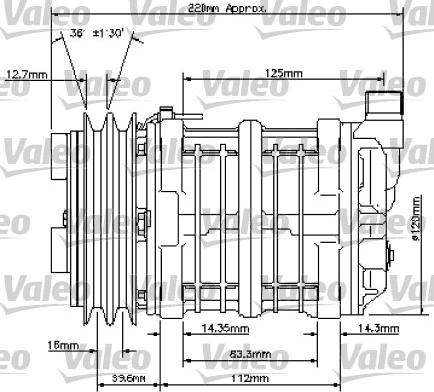 Valeo 815803 - Компресор, кондиціонер autocars.com.ua