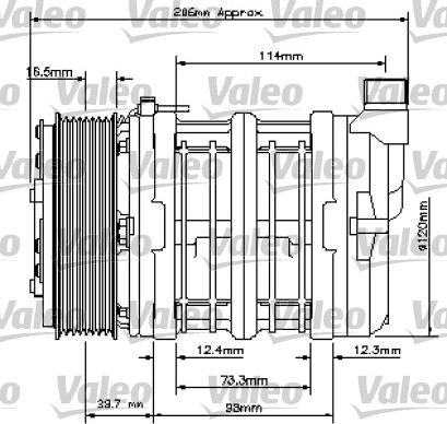 Valeo 815806 - Компресор, кондиціонер autocars.com.ua