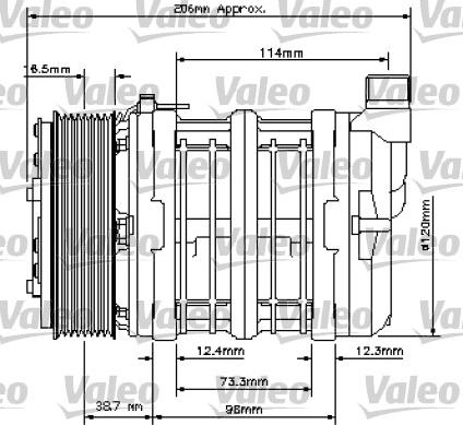 Valeo 815810 - Компресор, кондиціонер autocars.com.ua