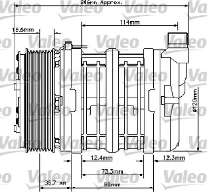 Valeo 815814 - Компресор, кондиціонер autocars.com.ua