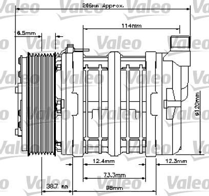 Valeo 815821 - Компресор, кондиціонер autocars.com.ua