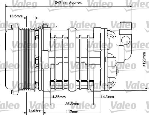 Valeo 815826 - Компресор, кондиціонер autocars.com.ua