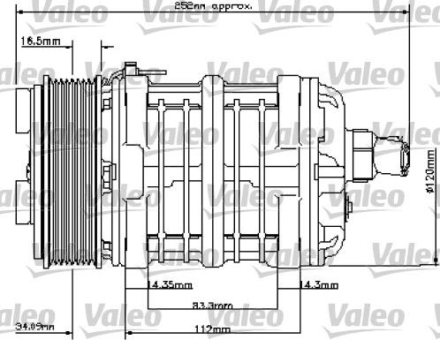 Valeo 815833 - Компресор, кондиціонер autocars.com.ua