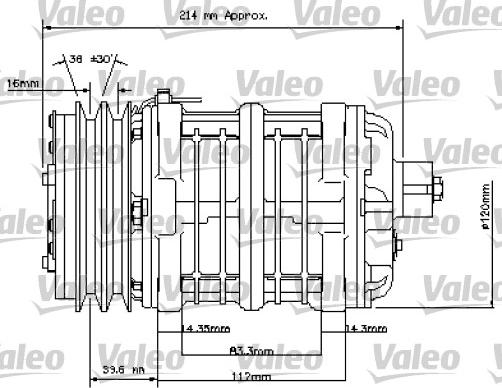 Valeo 815837 - Компресор, кондиціонер autocars.com.ua