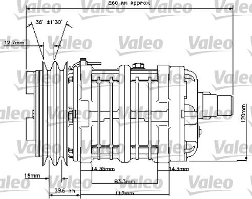 Valeo 815841 - Компресор, кондиціонер autocars.com.ua