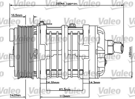 Valeo 815850 - Компресор, кондиціонер autocars.com.ua