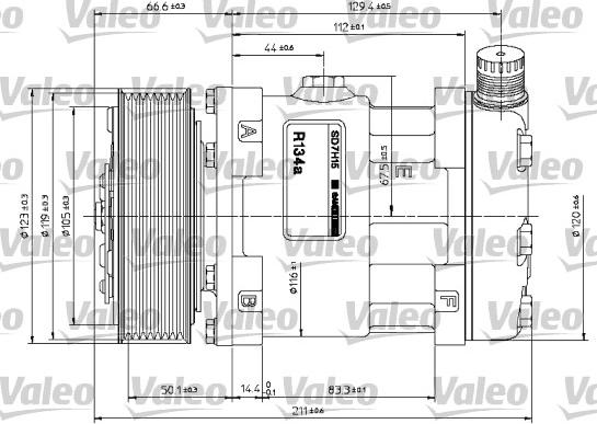 Valeo 815870 - Компресор, кондиціонер autocars.com.ua