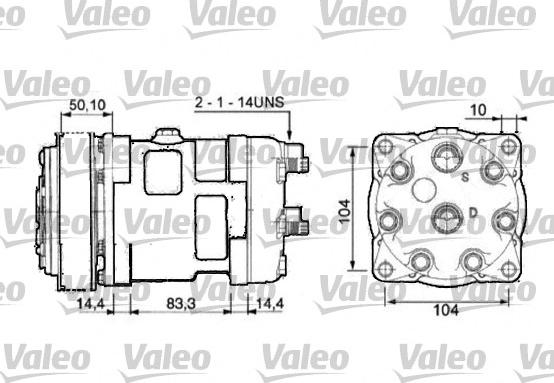 Valeo 815872 - Компрессор кондиционера avtokuzovplus.com.ua