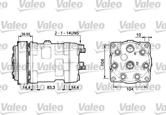 Valeo 815875 - Компресор, кондиціонер autocars.com.ua